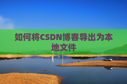 如何将CSDN博客导出为本地文件